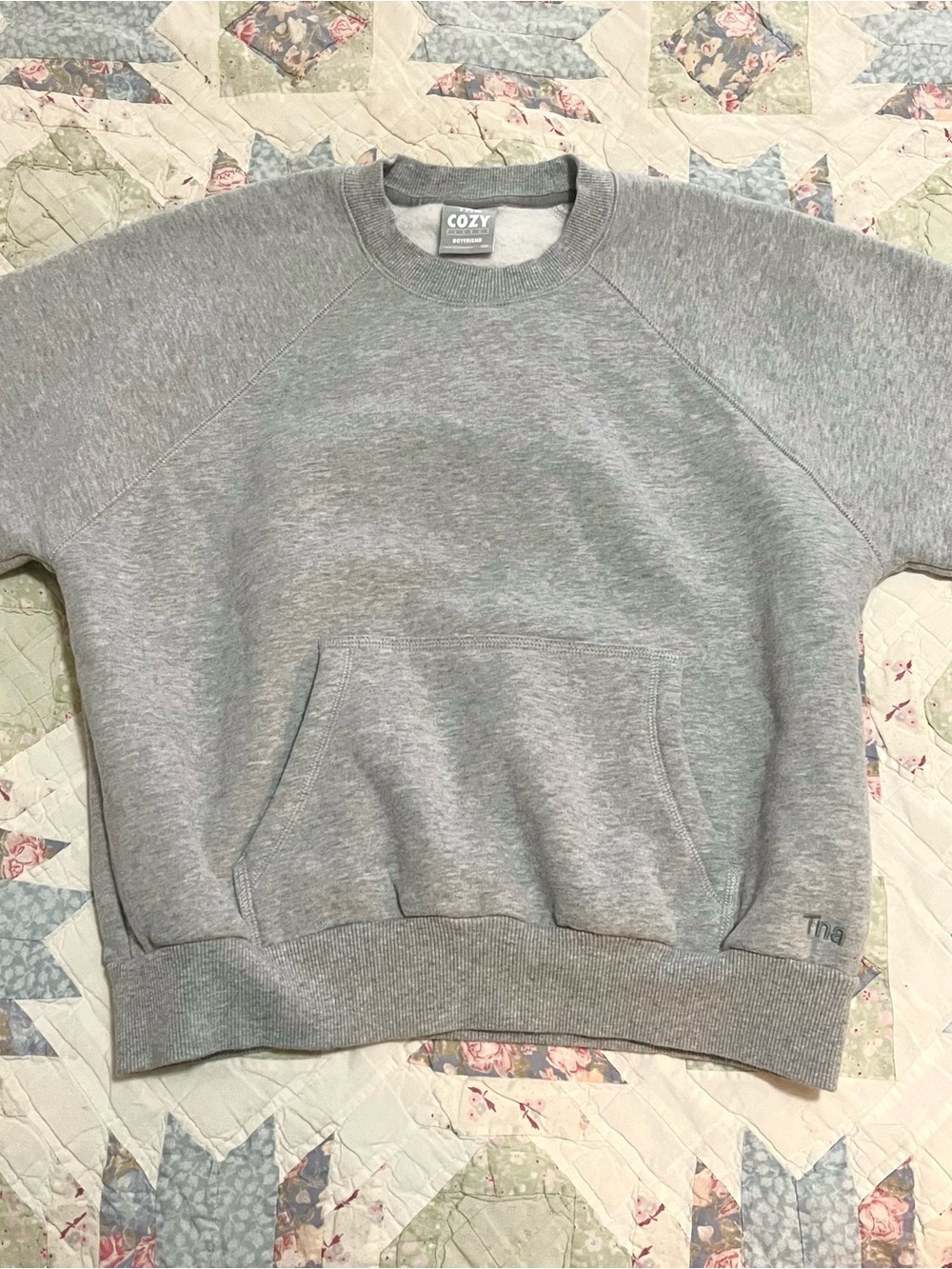 Aritzia TNA short sleeve crewneck sweatshirt